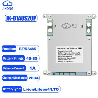 Jikong 4S-8S 200A 1A Aktif Balans Smart BMS (B1A8S20P) ürün görseli
