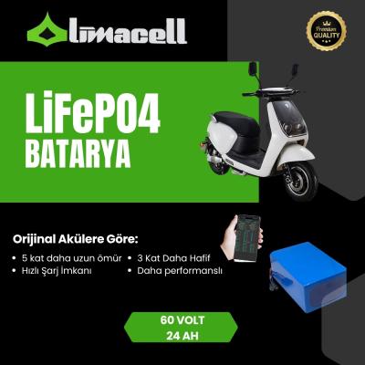 Limacell Apachi EVO uyumlu 60V 24Ah LiFePO4 Batarya ürün görseli
