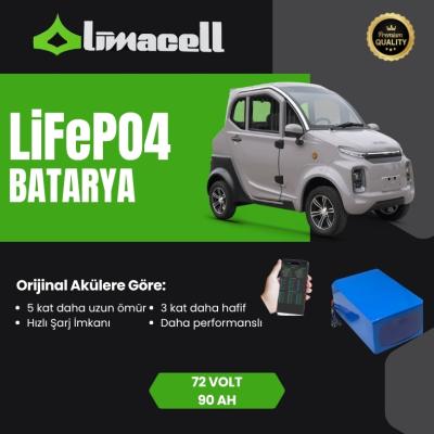 Limacell Kuba City Uyumlu 72V 90Ah Maksimum Menzil LiFePO4 Smart Batarya | JK BMS ürün görseli