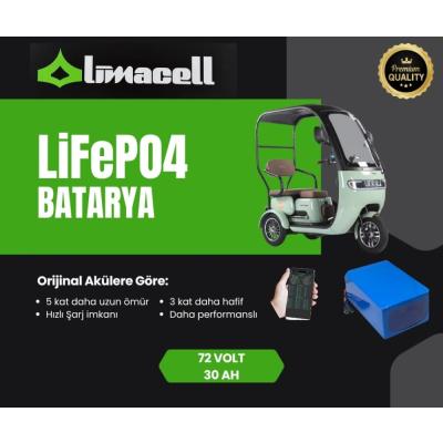 Limacell ARORA Angel Uyumlu 72V 30Ah LiFePO4 Smart Batarya | JK BMS ürün görseli