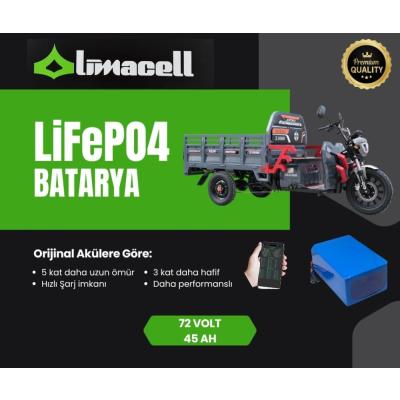 Limacell Arora AR10000 Uyumlu 72V 60Ah Uzun Menzil LiFePO4 Smart Batarya | JK BMS ürün görseli