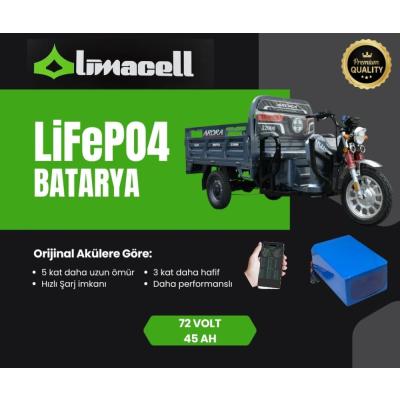 Limacell Arora AR11000 Uyumlu 72V 45Ah LiFePO4 Smart Batarya | JK BMS ürün görseli
