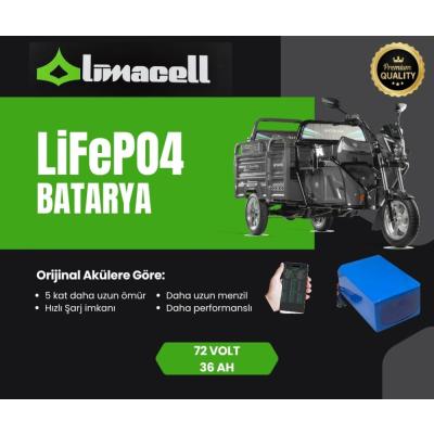 Limacell Motolux Fayton 8100 72V 36Ah LiFePO4 Batarya (JK BMS) ürün görseli