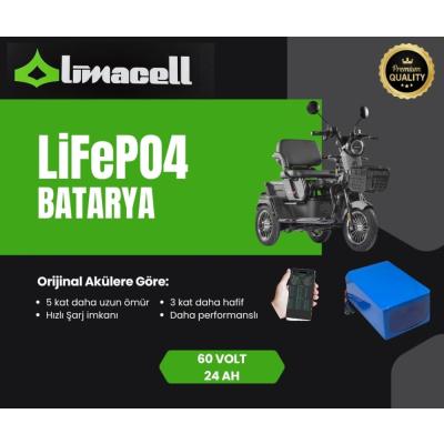 Limacell Motolux Fayton FX08 60V 24Ah LiFePO4 Batarya (JK BMS) ürün görseli