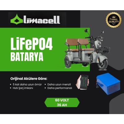 Limacell Motolux FX10 60V 36Ah LiFePO4 Batarya (JK BMS) ürün görseli