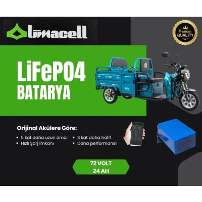 Limacell XLT48A Navara Uyumlu 72V 24Ah LiFePO4 Smart Batarya | JK BMS ürün görseli