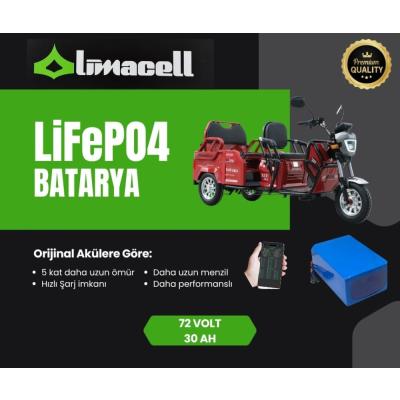 Limacell XLT48A Navara Uyumlu 72V 30Ah Uzun Menzil LiFePO4 Smart Batarya | JK BMS ürün görseli